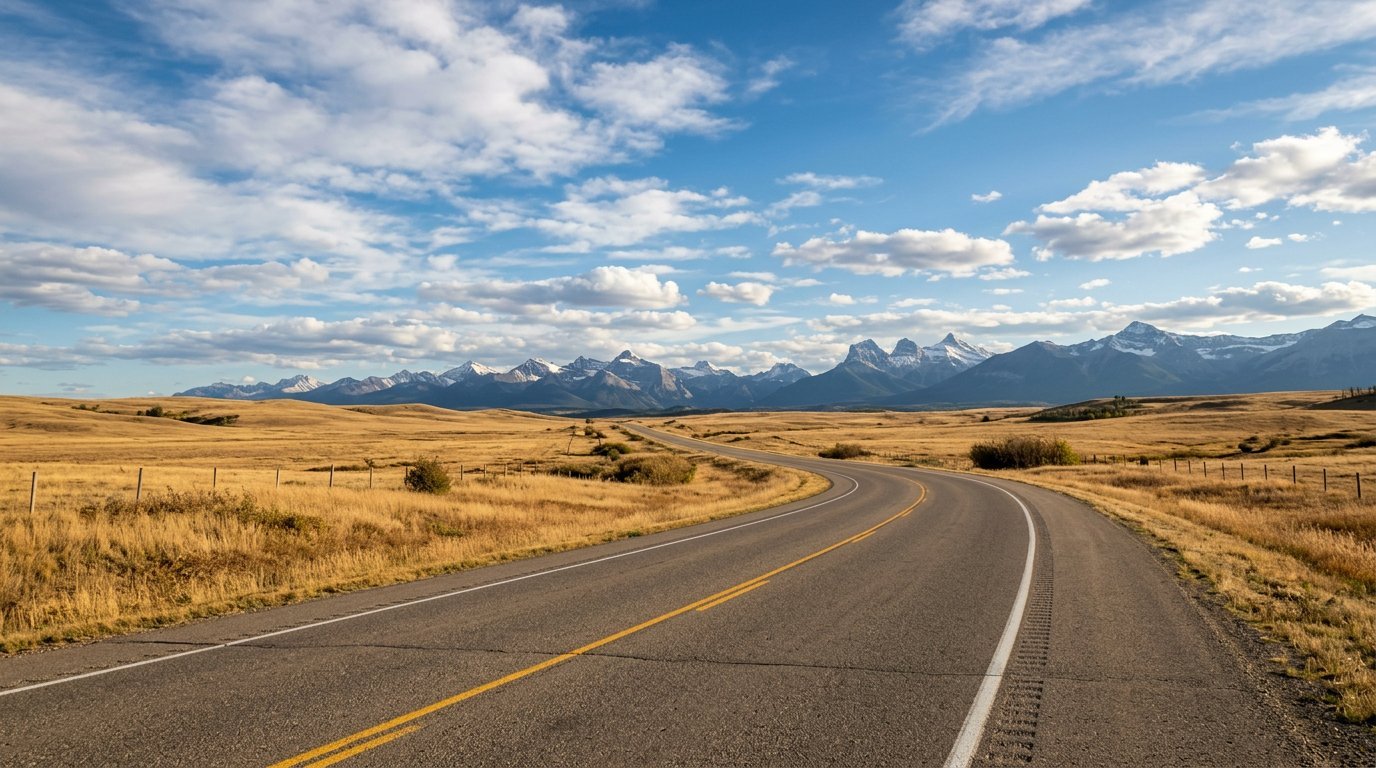 Open Alberta driving route used for practice lessons